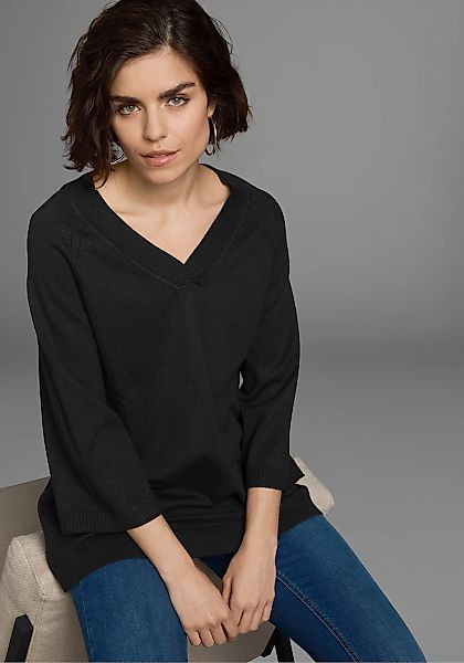 Boysens V-Ausschnitt-Pullover, in leichter A-Form NEUE FARBE günstig online kaufen