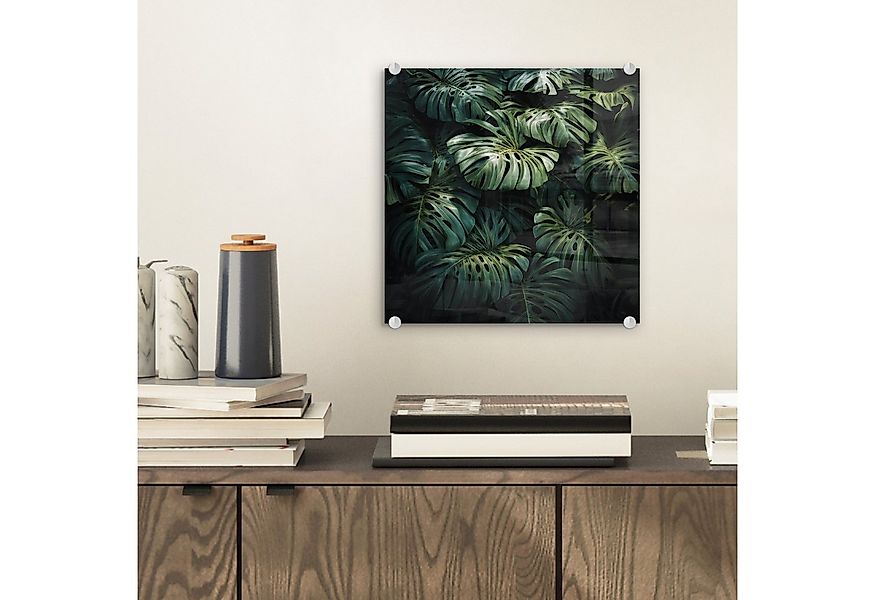 MuchoWow Acrylglasbild Pflanze - Monstera - Licht, Inkl. Aufhängung, Bilder günstig online kaufen