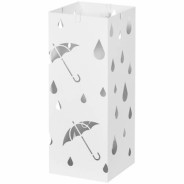HOMCOM Regenschirmständer Schirmständer mit 4 Haken, Wasserauffangschale Re günstig online kaufen