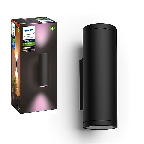 Philips Hue LED-Außenwandleuchte Appear 600,m Schwarz günstig online kaufen