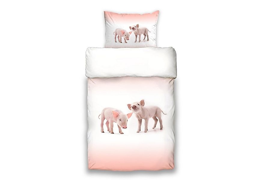 ESPiCO Kinderbettwäsche Piggy, Renforcé, 2 teilig, Schweinchen, Sau, Tiermo günstig online kaufen