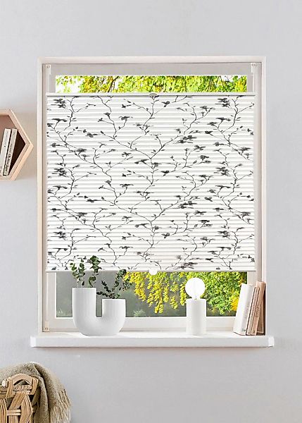 my home Plissee "MINNA" Lichtschutz ohne Bohren verspannt im Fixmaß mit Flo günstig online kaufen