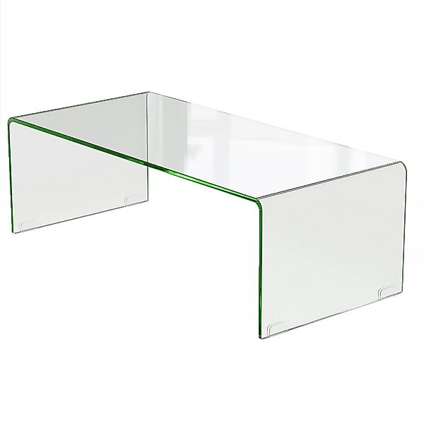 KOMFOTTEU Couchtisch Glas, U-förmiger Wohnzimmertisch, blastbar günstig online kaufen
