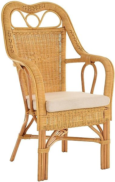 Krines Home Armlehnstuhl Rattansessel Wintergarten Sessel günstig online kaufen