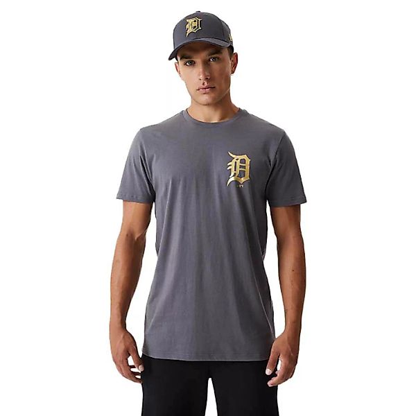 New Era Metallic Detroit Tigers Kurzärmeliges T-shirt M Grey günstig online kaufen