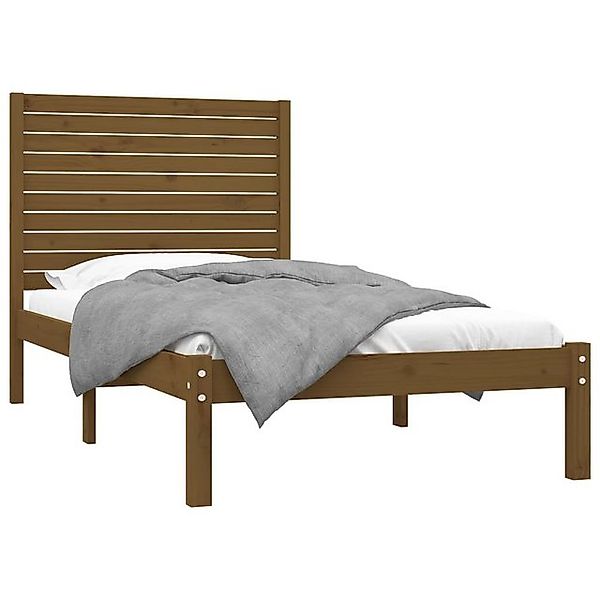 vidaXL Bett Massivholzbett Honigbraun 100x200 cm günstig online kaufen