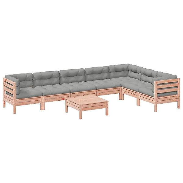 vidaXL 8-Tlg Garten-Sofagarnitur mit Kissen Massivholz Douglasie 3299483 günstig online kaufen
