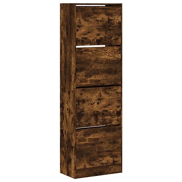vidaXL Schuhschrank mit 4 Klappen Räuchereiche 60x34x187,5 cm 3214375 günstig online kaufen