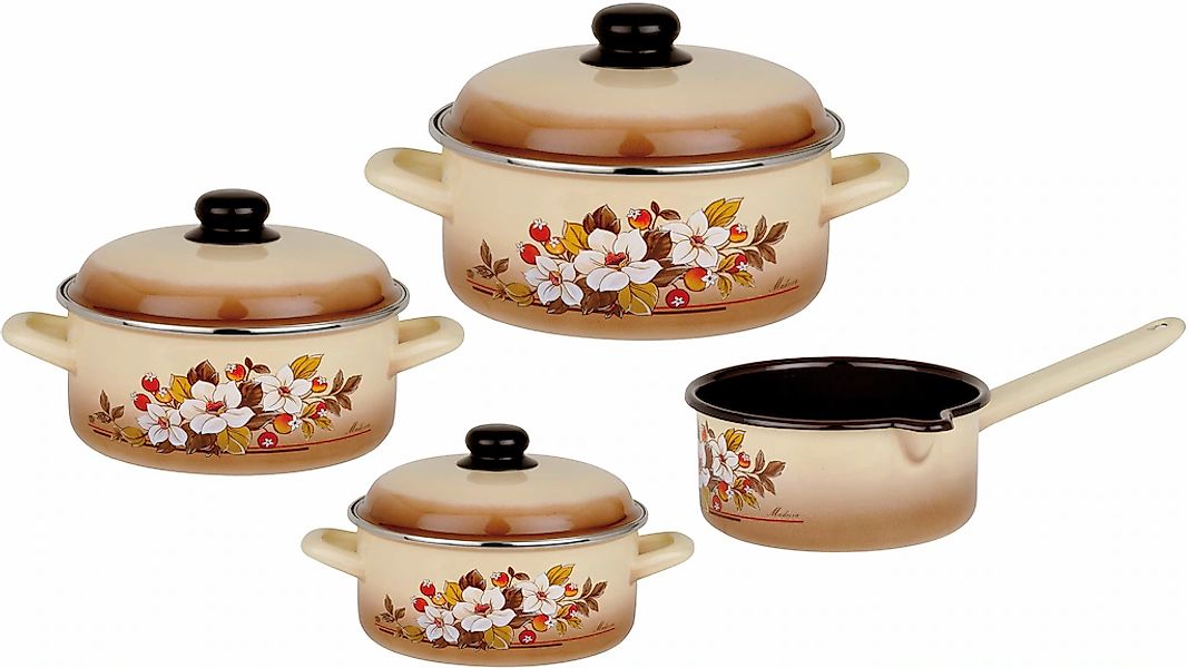 GSW Topf-Set "Madeira" je 1 Kochtopf 16/20/24 cm, 1x Stielkasserolle 16 cm, günstig online kaufen