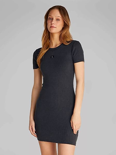 Calvin Klein Jeans Shirtkleid "WASHED WOVEN LABEL RIB DRESS", in gewaschene günstig online kaufen