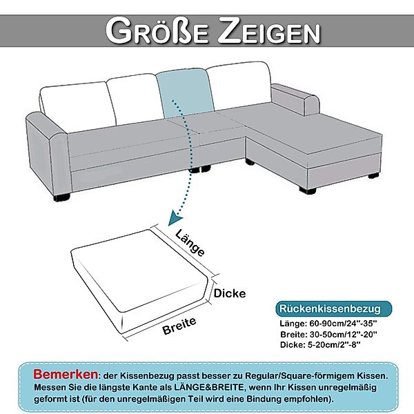Qelus Sofahusse Jacquard Strecken Kissenbezug Sofabezug,Rutschfest günstig online kaufen