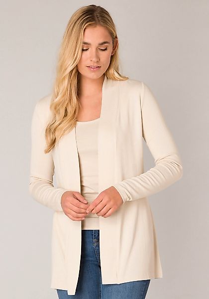 Base Level Strickjacke "BAS-YALA CARDIGAN KURZ", In elastischem Feinstrick günstig online kaufen