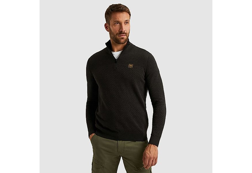 PME LEGEND Troyer mit Struktur-Muster und Logo-Badge günstig online kaufen