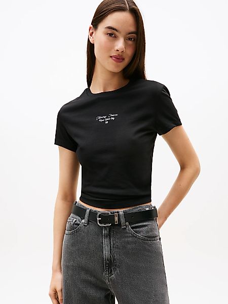 Tommy Jeans Kurzarmshirt "TJW SLIM ESS LOGO 1 TEE EXT" günstig online kaufen