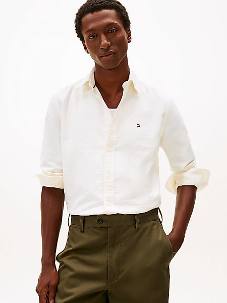 Tommy Hilfiger Langarmhemd "OXFORD DOBBY" Button-down-Kragen, regular fit, günstig online kaufen