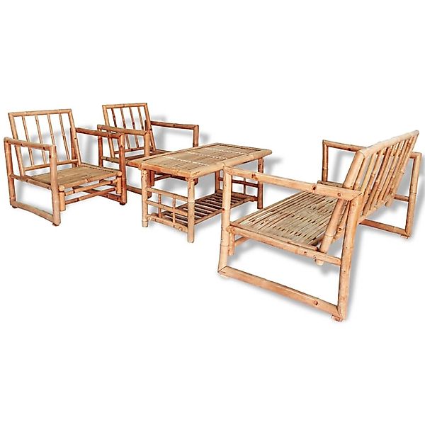 vidaXL Gartenlounge-Set 4-tlg. Garten-Lounge-Set mit Auflagen günstig online kaufen