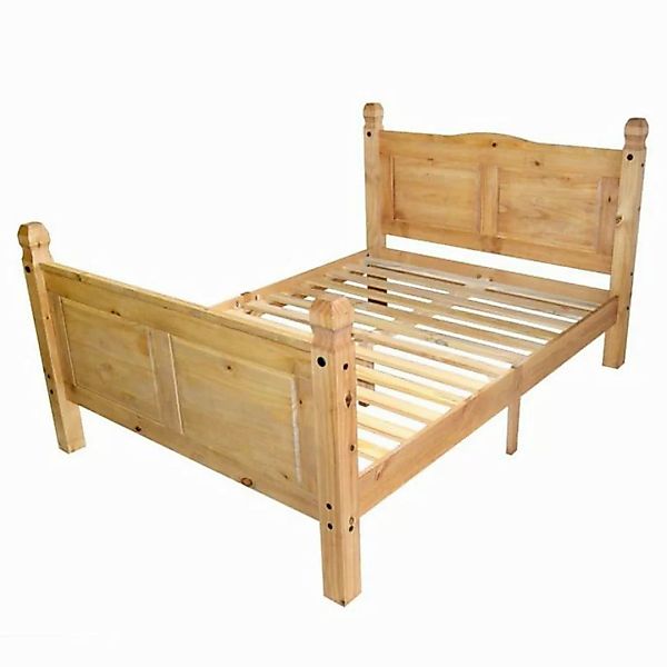 vidaXL Bett Massivholzbett Corona Mexiko-Stil Kiefer 160x200 cm günstig online kaufen