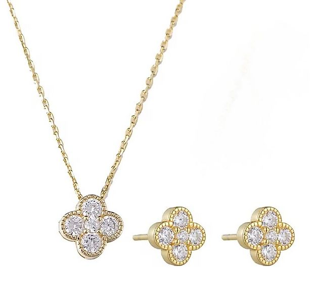 ROUGEMONT Schmuckset Glücksbringer Clover Damen Schmuckset 925 Sterling Sil günstig online kaufen