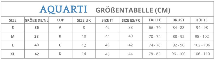 Aquarti Triangel-Bikini Bikini Oberteil Neckholder Push günstig online kaufen
