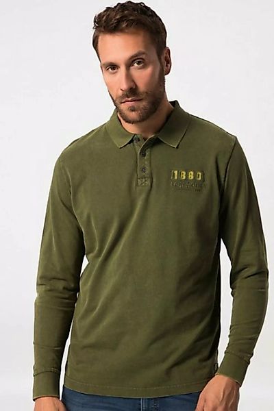 JP1880 Poloshirt Poloshirt Langarm Pikee Badges Tall günstig online kaufen