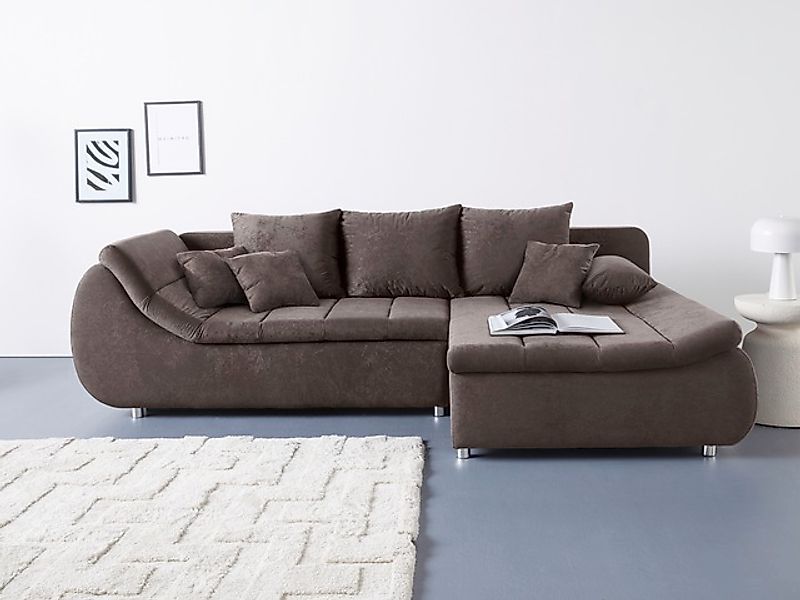 Home affaire Ecksofa »Imola, elegant und modern, aktuelle Steppung im Sitz, günstig online kaufen