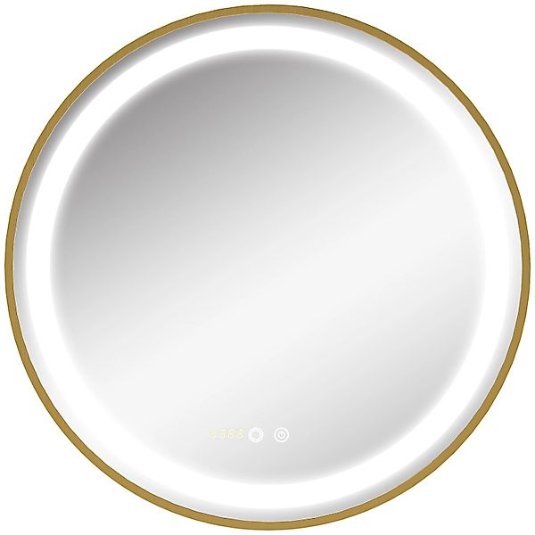 Kleankin Badspiegel Dimmbar mit Memoryfunktion LED-Leuchte IP44 60 x 60 cm günstig online kaufen