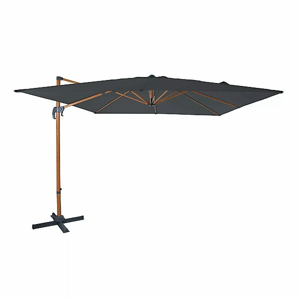 AXI Ampelschirm 300 cm x 300 cm Grau mit Dreh- & Neigungsfunktion günstig online kaufen