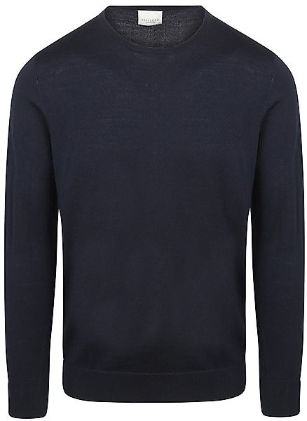Profuomo Pullover Merinowolle Navy  - Größe S günstig online kaufen