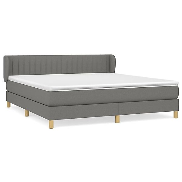 vidaXL Boxspringbett mit Matratze Dunkelgrau 160x200 cm Stoff1372084 günstig online kaufen