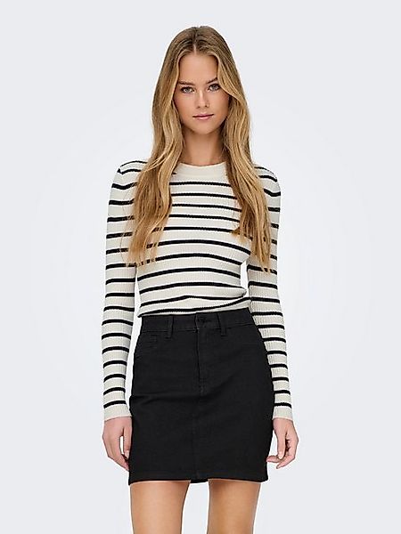 ONLY Strickpullover Weicher Strickpullover Gerippter Slim Fit Longsleeve ON günstig online kaufen