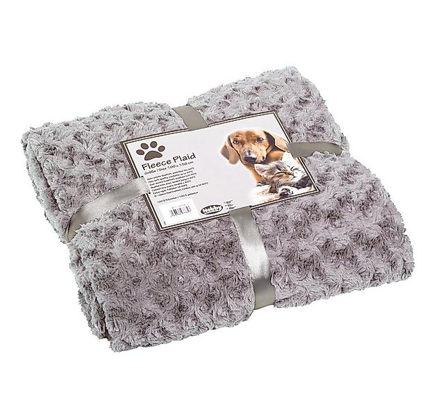 Nobby Tierdecke Katzendecke Fleece Plaid Super Soft hellgrau günstig online kaufen