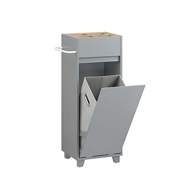 SoBuy Wäscheschrank mit Ausklappbarem Wäschesack Wäschesammler Wäschekorb 3 günstig online kaufen