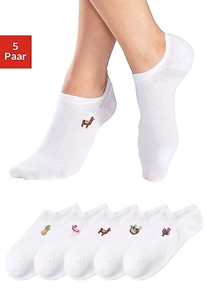 H.I.S Sneakersocken Packung, 5 Stk. tlg. mit Motivstickerei günstig online kaufen