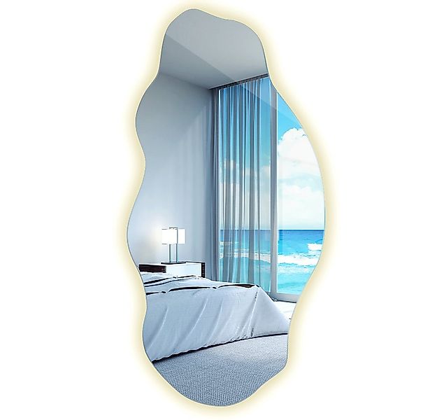 Tulup LED-Lichtspiegel Wandspiegel Dekorativer Moderner LED-Spiegel mit Unr günstig online kaufen