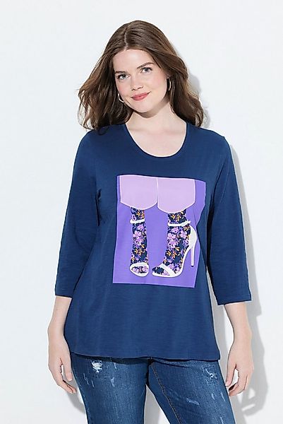 Ulla Popken T-Shirt Shirt Schuhe Classic Rundhalsausschnitt 3/4-Arm günstig online kaufen