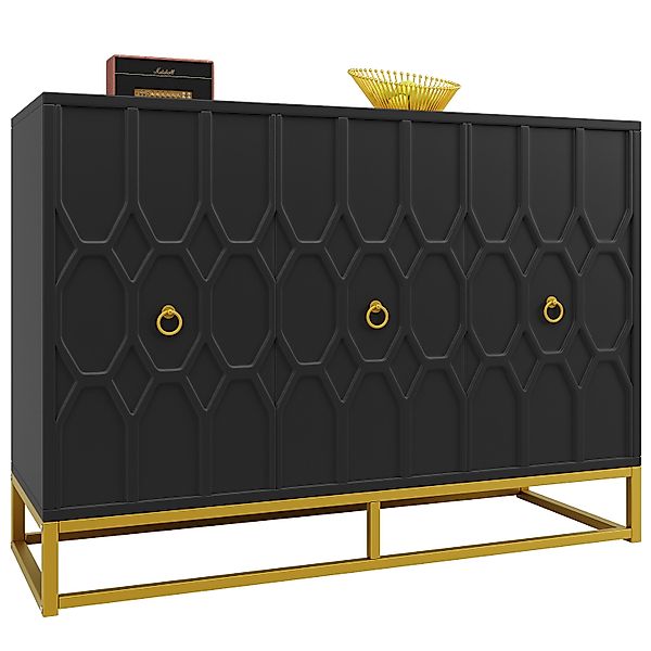 HAUSS SPOLE Sideboard 120×40×85cm mit Eisenrahmenbeinen günstig online kaufen