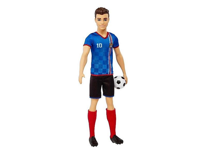 Mattel® Anziehpuppe Barbie HCN15 - Ken Fußballspieler mit Ball Puppen-Mann, günstig online kaufen
