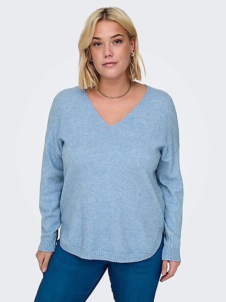 ONLY CARMAKOMA V-Ausschnitt-Pullover CARMARGARETA LS PULLOVER KNT NOOS Visk günstig online kaufen
