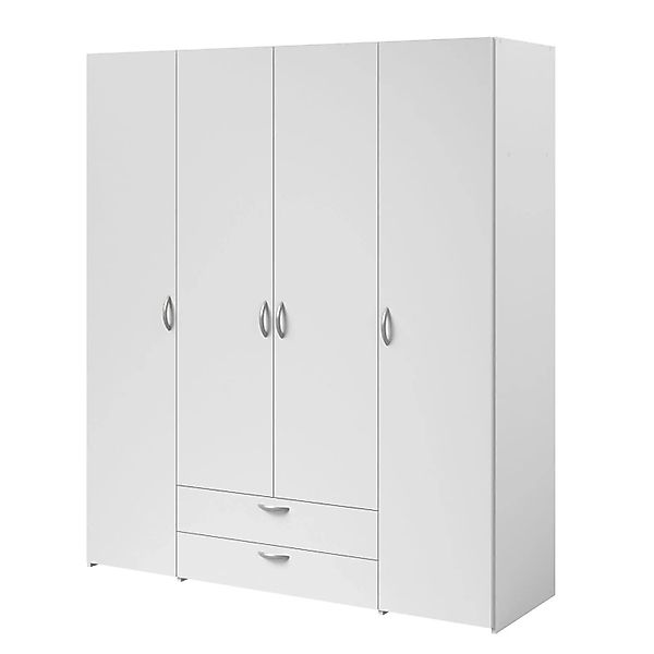 Parisot Kleiderschrank in Weiß Drehtürenschrank 4-Türig 160 x 185 cm Enjour günstig online kaufen