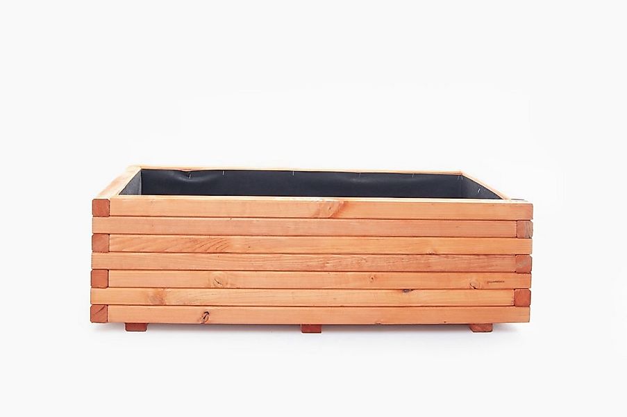 Mega-Holz Pflanzkübel Mega Holz Blumenkasten Kiefer Farbton Pinie Massiv In günstig online kaufen