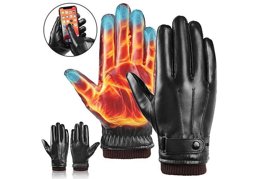 BTTO Lederhandschuhe Herren Touchscreen Texting Lederhandschuhe Winter Warm günstig online kaufen
