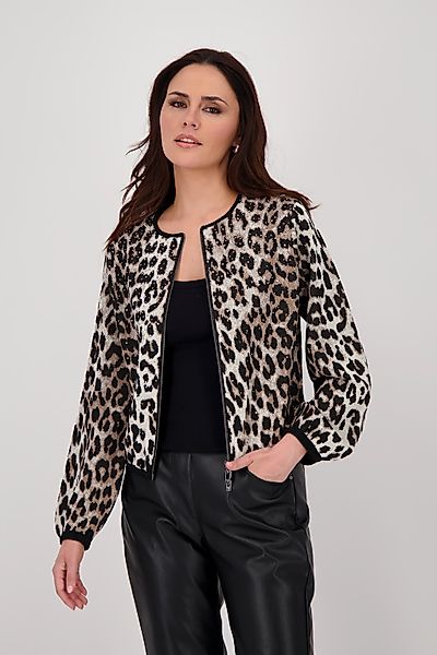 Monari Strickjacke "Jacke Strickjacke Leo", Mit Rundhalsausschnitt günstig online kaufen