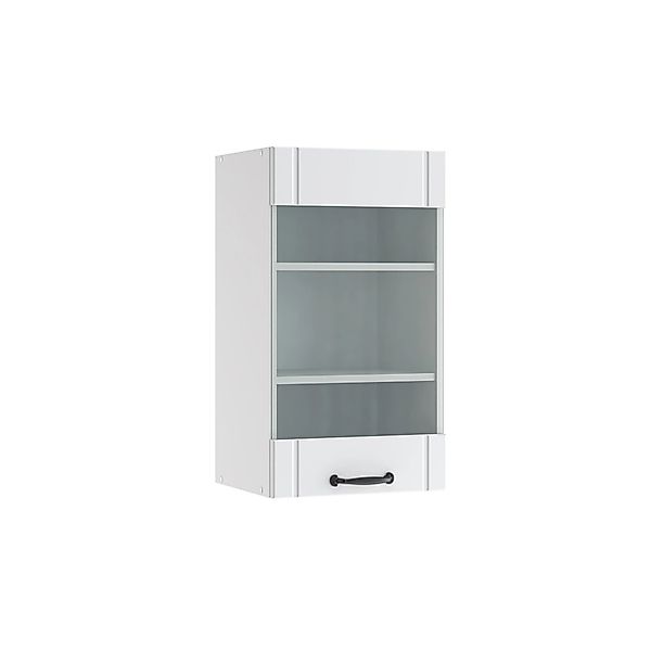 Vicco Küchenglasschrank Fame-Line Glashängeschrank Weiß Landhaus/Weiß 40 cm günstig online kaufen