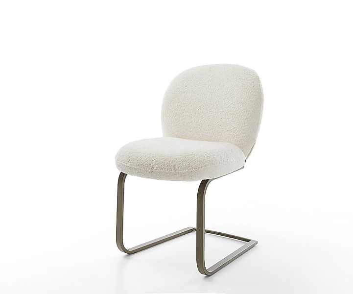 DELIFE Polsterstuhl Nube-Flex, Freischwinger flach Effektfinish günstig online kaufen