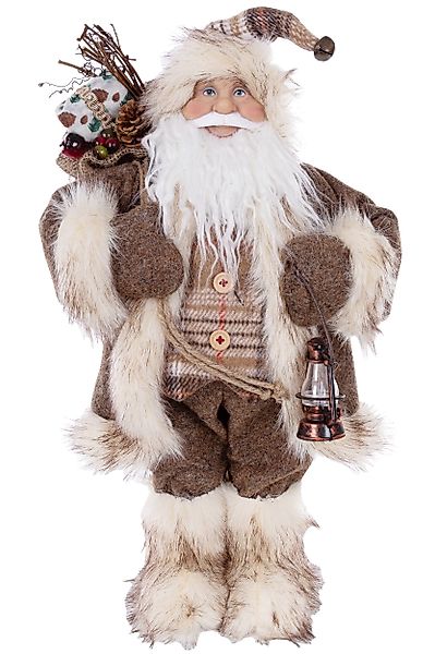 Wohnando Dekofigur Weihnachtsmann in brauner Kleidung, günstig online kaufen
