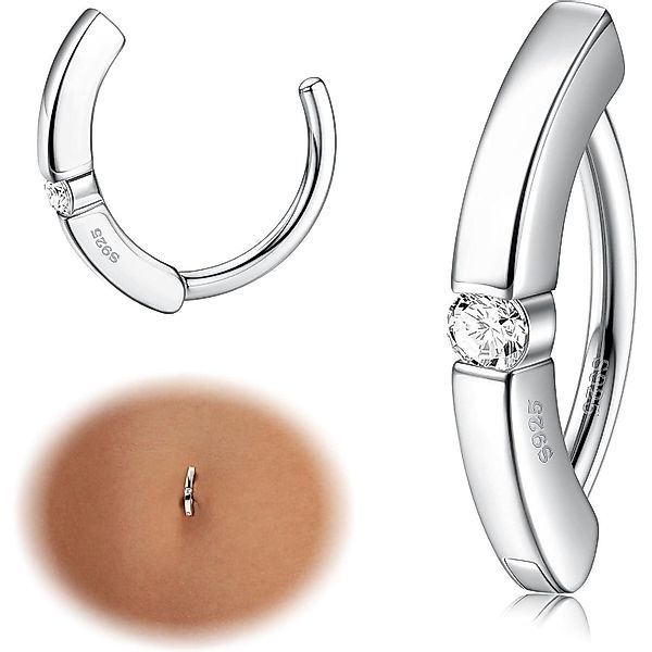 Krfy Bauchnabelpiercing 14G Bauchnabelpiercing Silber 925 günstig online kaufen