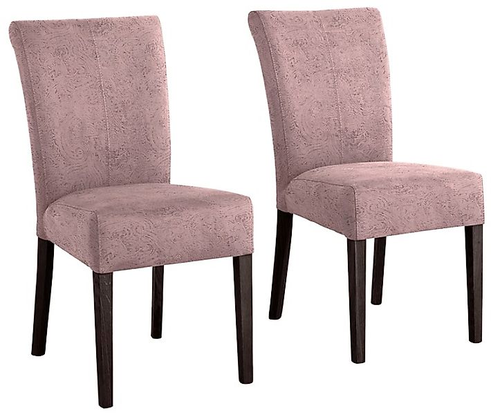 Home affaire Esszimmerstuhl »Queen« (Set) 2 Stk. Luxus-Microfaser mit Druck günstig online kaufen