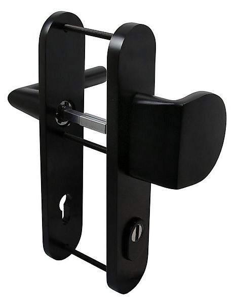 Türbeschlag Haustür Schutzbeschlag Heros Schwarz HS-92 ES2 Knauf ZA, Schutz günstig online kaufen