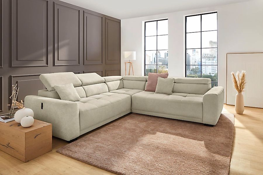 Jockenhöfer Gruppe Wohnlandschaft "Monza L-Form, B: 292x292 cm, mit 30 cm e günstig online kaufen