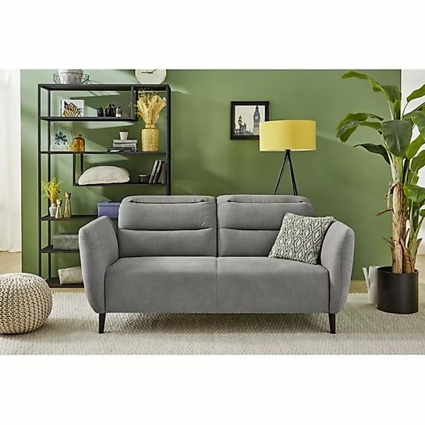 JOB 2-Sitzer Sofa 2-Sitzer FERDI Couch in Grau ca. 189 x 88 x 103 cm günstig online kaufen